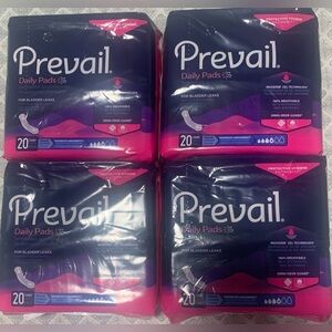 Prevail Daily Pads - Pink/Purple - 20 Count (Pack of 4)